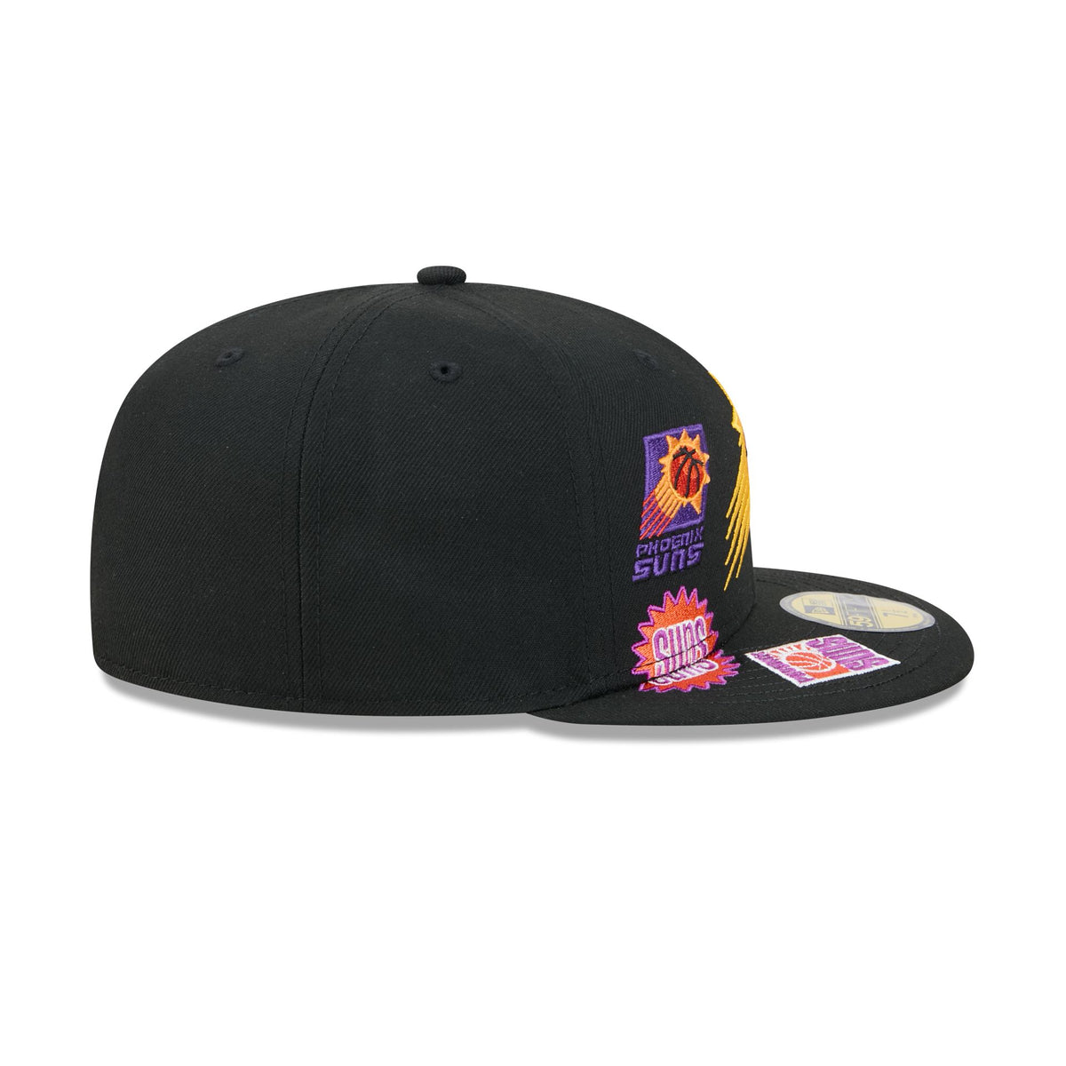 Phoenix Suns Hardwood Classics Patched Black 59FIFTY Fitted Hat