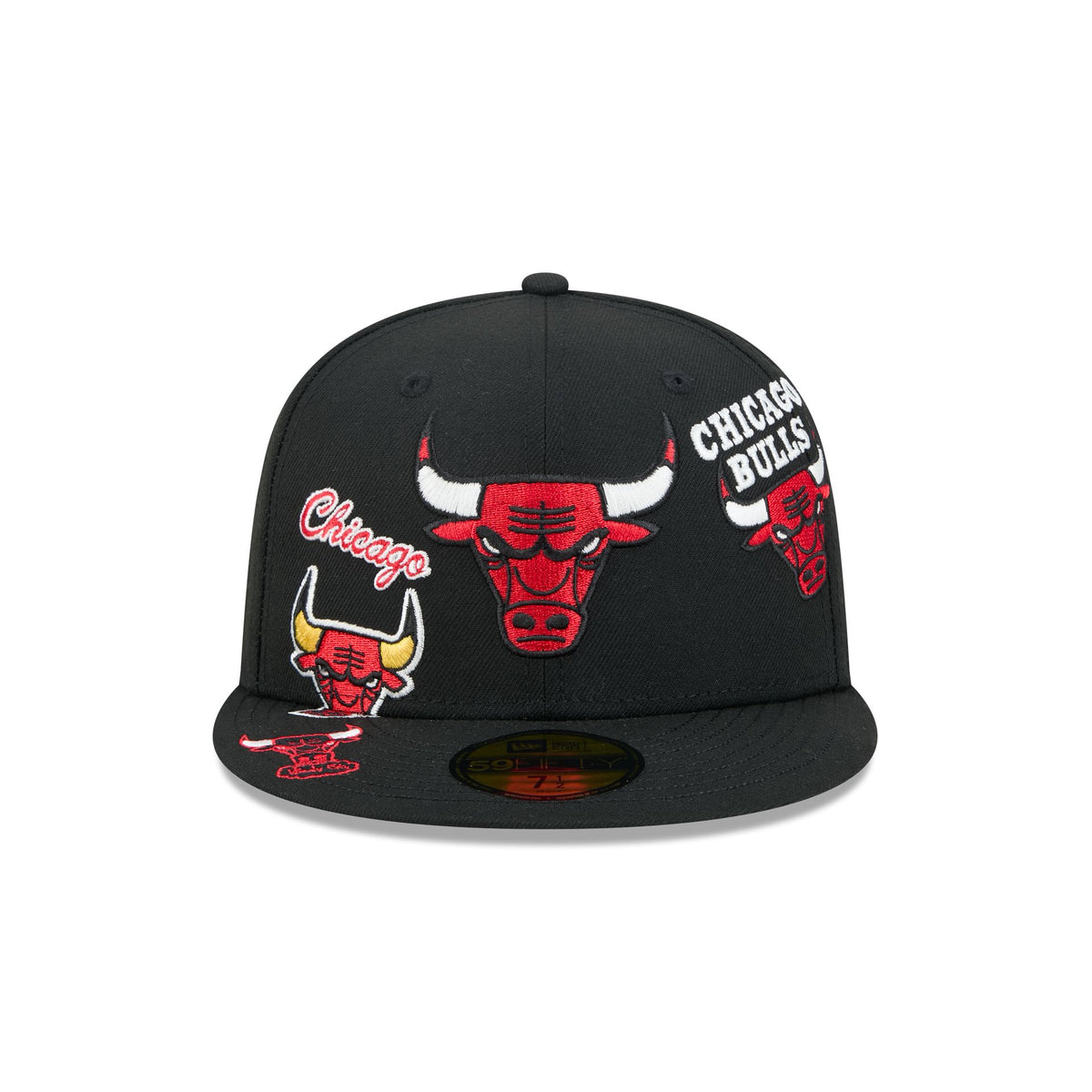 Chicago Bulls Hardwood Classics Patched Black 59FIFTY Fitted Hat