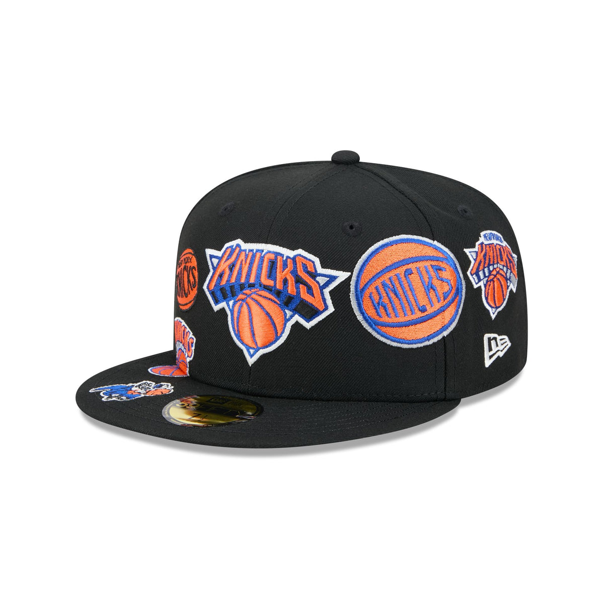 New York Knicks Hardwood Classics Patched Black 59FIFTY Fitted Hat