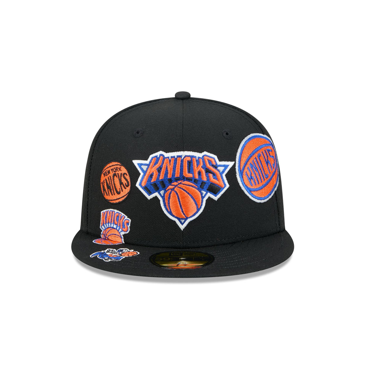 New York Knicks Hardwood Classics Patched Black 59FIFTY Fitted Hat