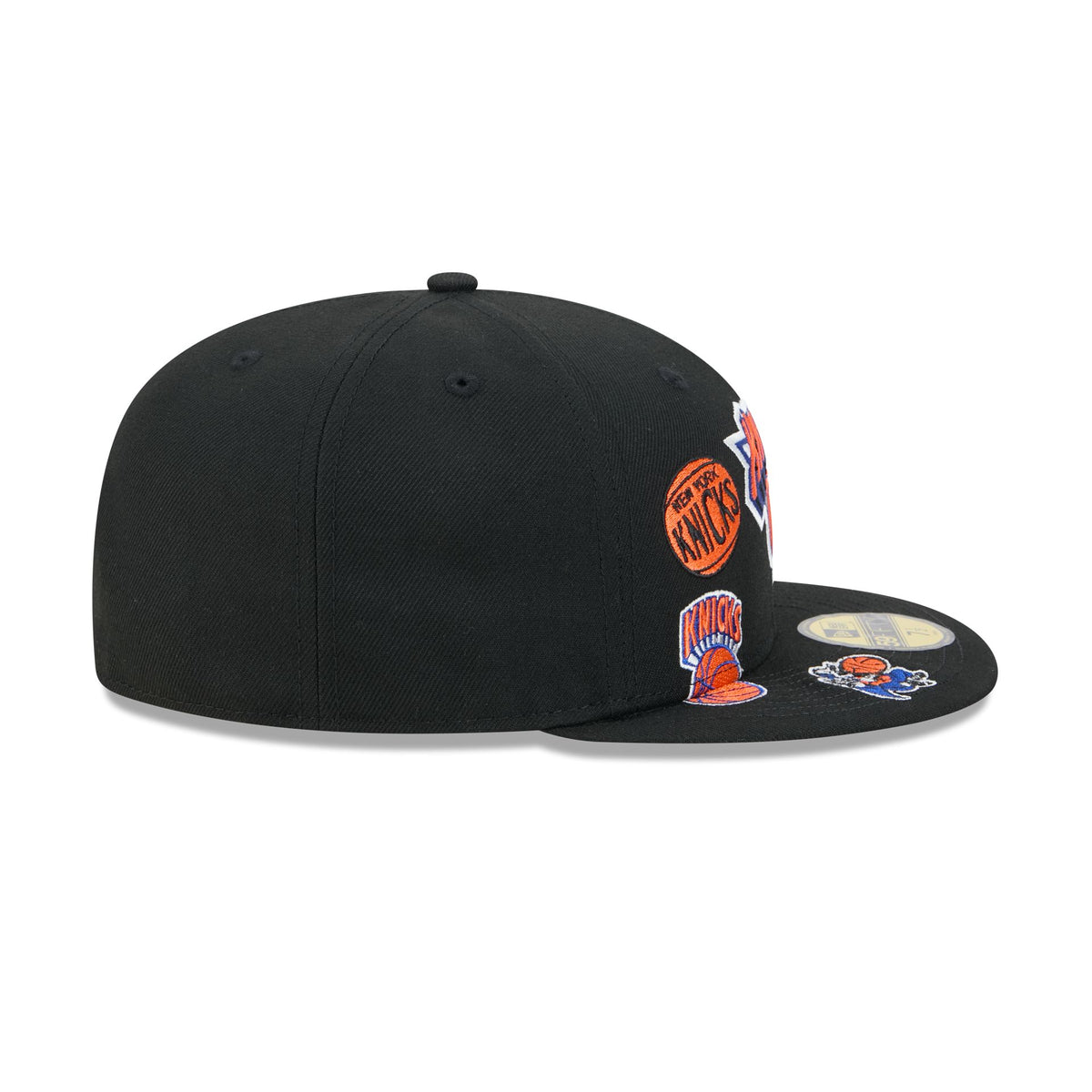 New York Knicks Hardwood Classics Patched Black 59FIFTY Fitted Hat