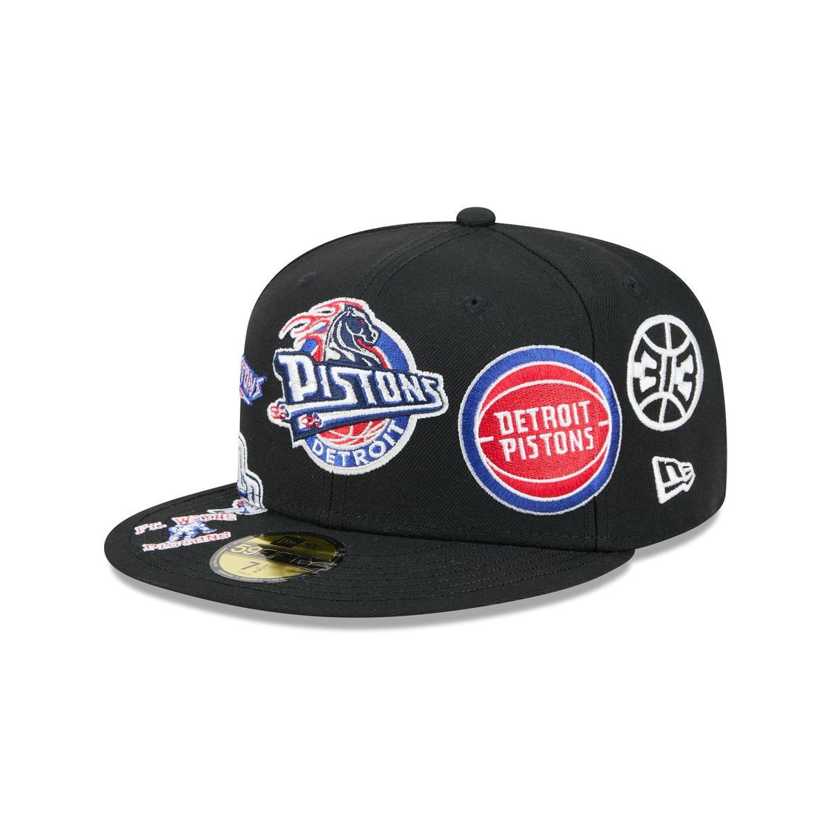 Detroit Pistons Hardwood Classics Patched Black 59FIFTY Fitted Hat