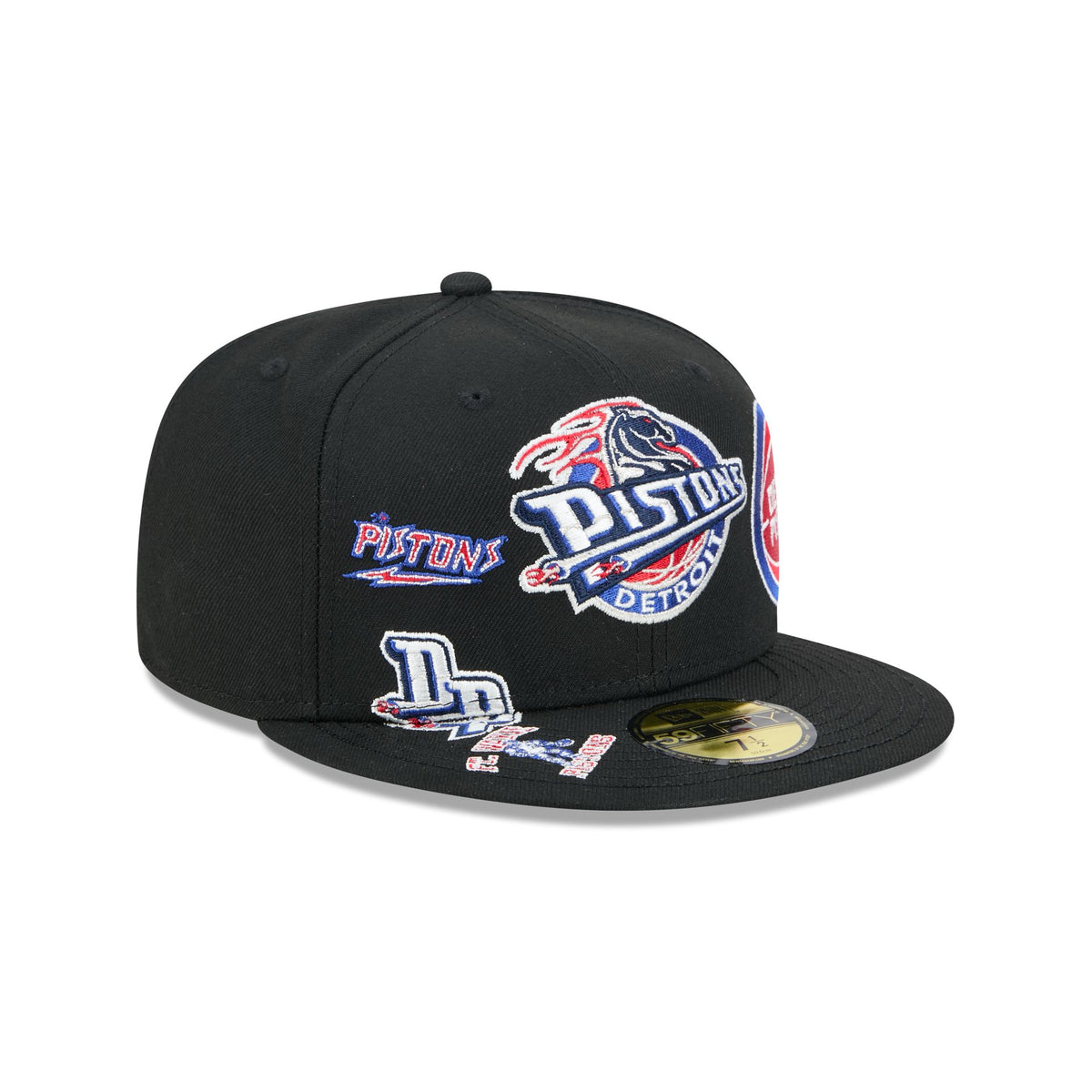 Detroit Pistons Hardwood Classics Patched Black 59FIFTY Fitted Hat