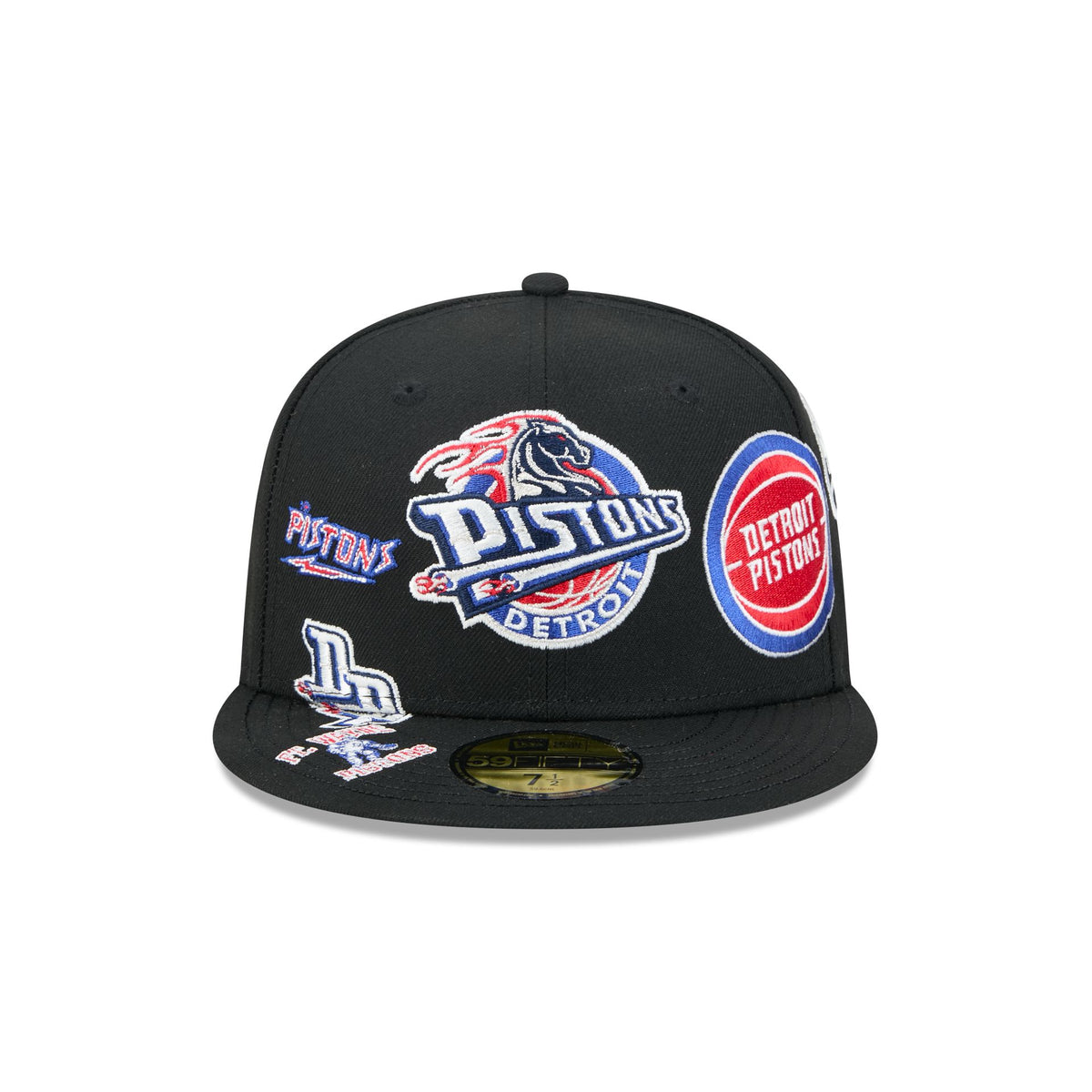 Detroit Pistons Hardwood Classics Patched Black 59FIFTY Fitted Hat