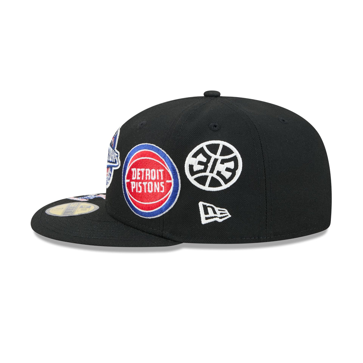 Detroit Pistons Hardwood Classics Patched Black 59FIFTY Fitted Hat