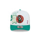 Boston Celtics Hardwood Classics Patched White 9FIFTY A-Frame Trucker Hat