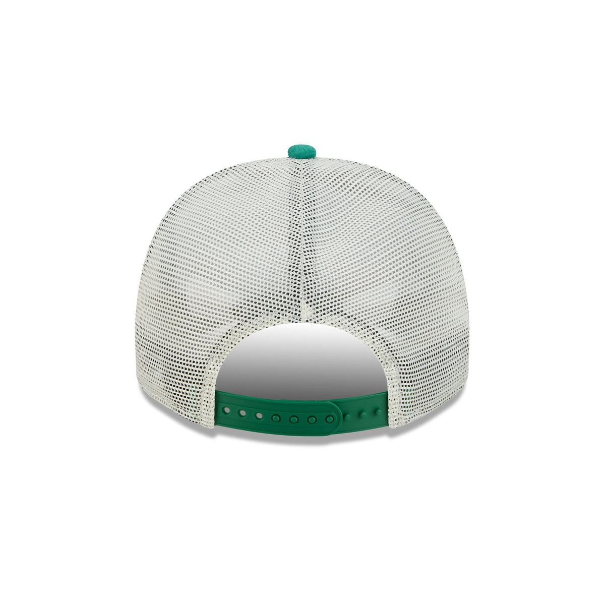 Boston Celtics Hardwood Classics Patched White 9FIFTY A-Frame Trucker Hat