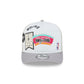 San Antonio Spurs Hardwood Classics Patched White 9FIFTY A-Frame Trucker Hat