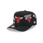 Chicago Bulls Hardwood Classics Patched Black 9FIFTY A-Frame Snapback Hat