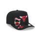 Chicago Bulls Hardwood Classics Patched Black 9FIFTY A-Frame Snapback Hat