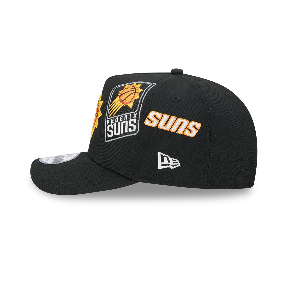 Phoenix Suns Hardwood Classics Patched Black 9FIFTY A-Frame Snapback Hat
