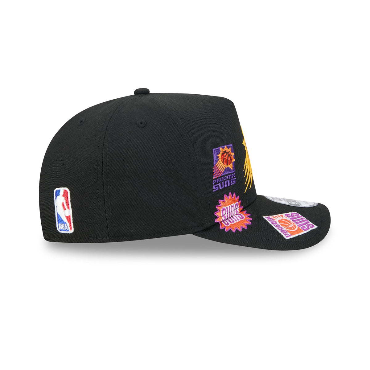 Phoenix Suns Hardwood Classics Patched Black 9FIFTY A-Frame Snapback Hat