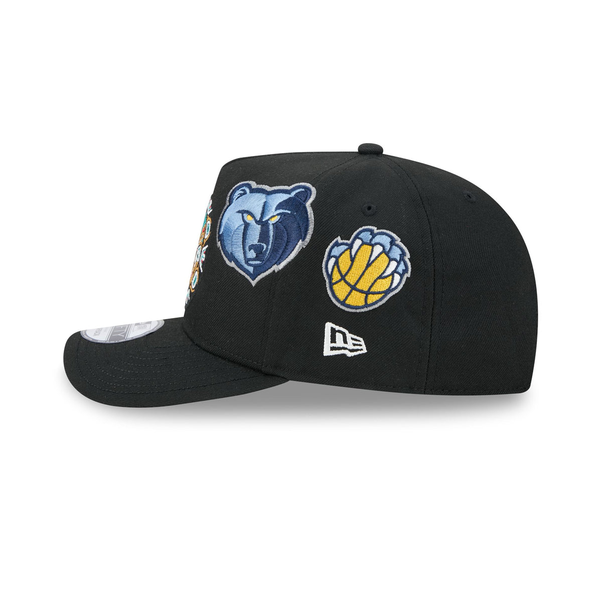 Vancouver Grizzlies Hardwood Classics Patched Black 9FIFTY A-Frame Snapback Hat