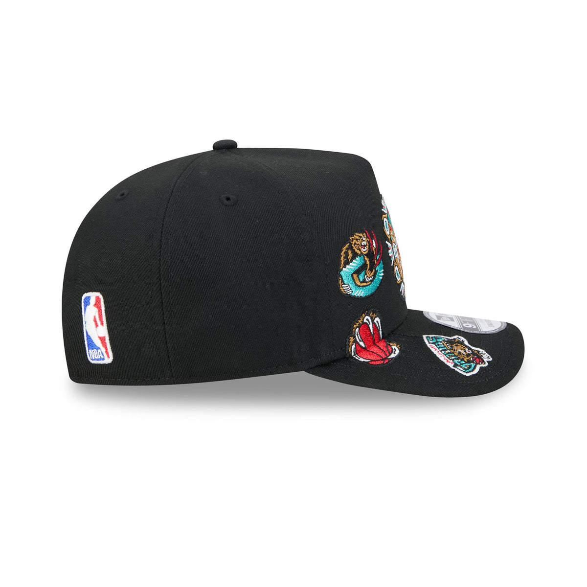 Vancouver Grizzlies Hardwood Classics Patched Black 9FIFTY A-Frame Snapback Hat
