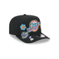 Utah Jazz Hardwood Classics Patched Black 9FIFTY A-Frame Snapback Hat