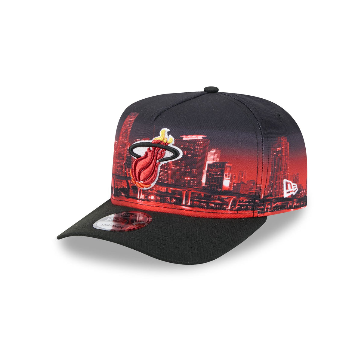Miami Heat Hardwood Classics Cityscape 9FIFTY A-Frame Snapback Hat