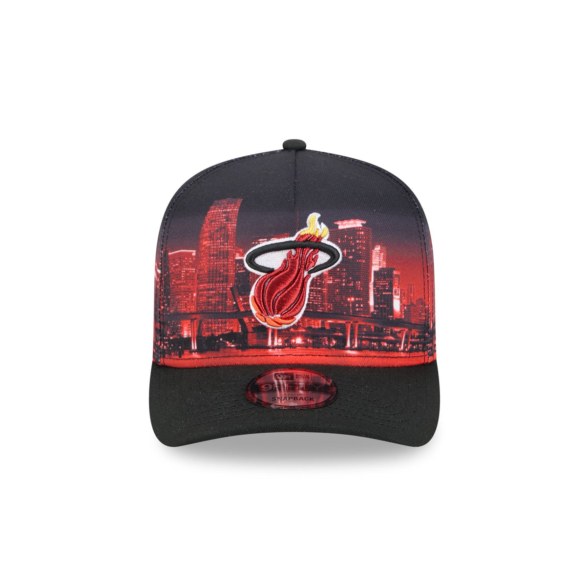 Miami Heat Hardwood Classics Cityscape 9FIFTY A-Frame Snapback Hat