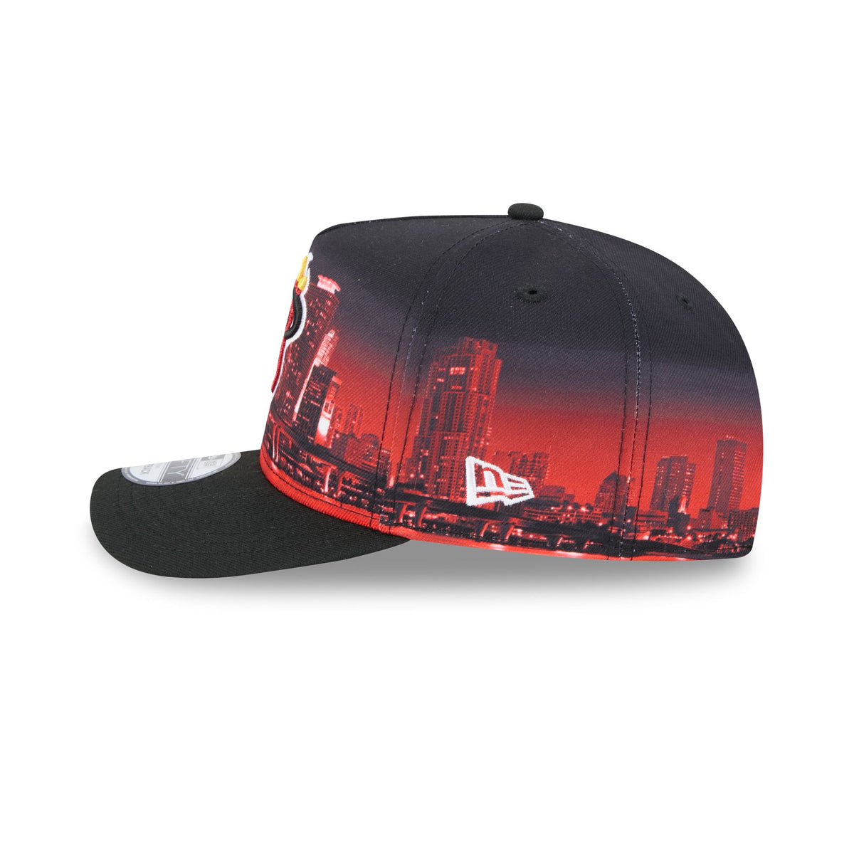 Miami Heat Hardwood Classics Cityscape 9FIFTY A-Frame Snapback Hat