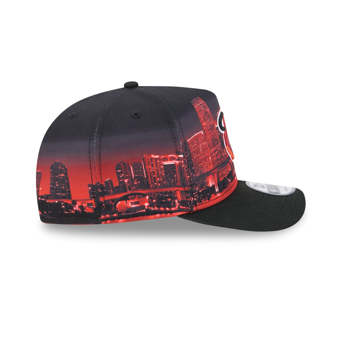 Miami Heat Hardwood Classics Cityscape 9FIFTY A-Frame Snapback Hat