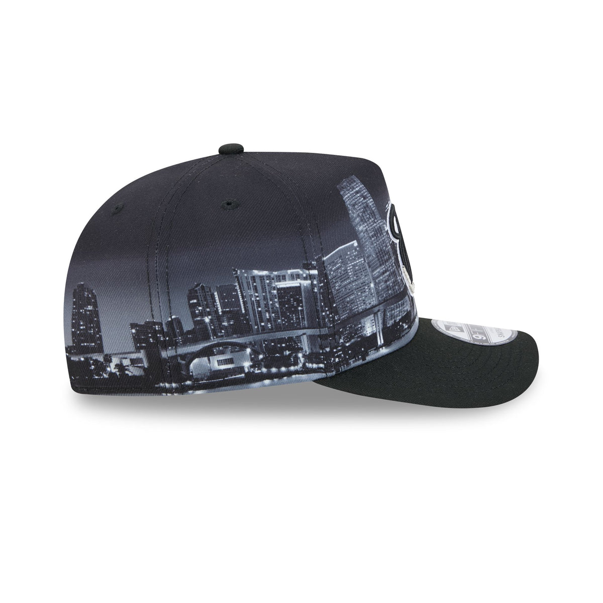 Miami Heat Hardwood Classics Midnight Cityscape 9FIFTY A-Frame Snapback Hat