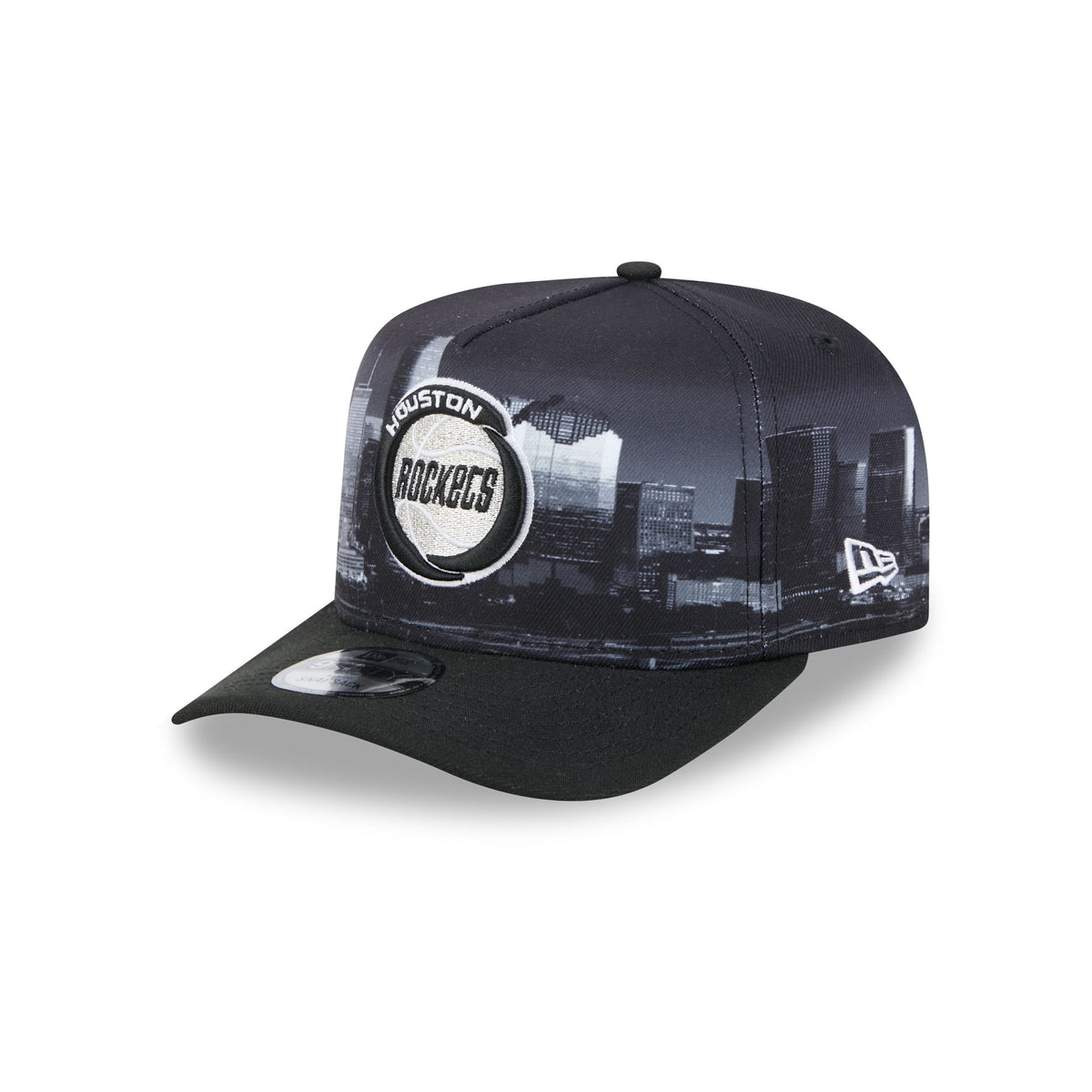 Houston Rockets Hardwood Classics Midnight Cityscape 9FIFTY A-Frame Snapback Hat