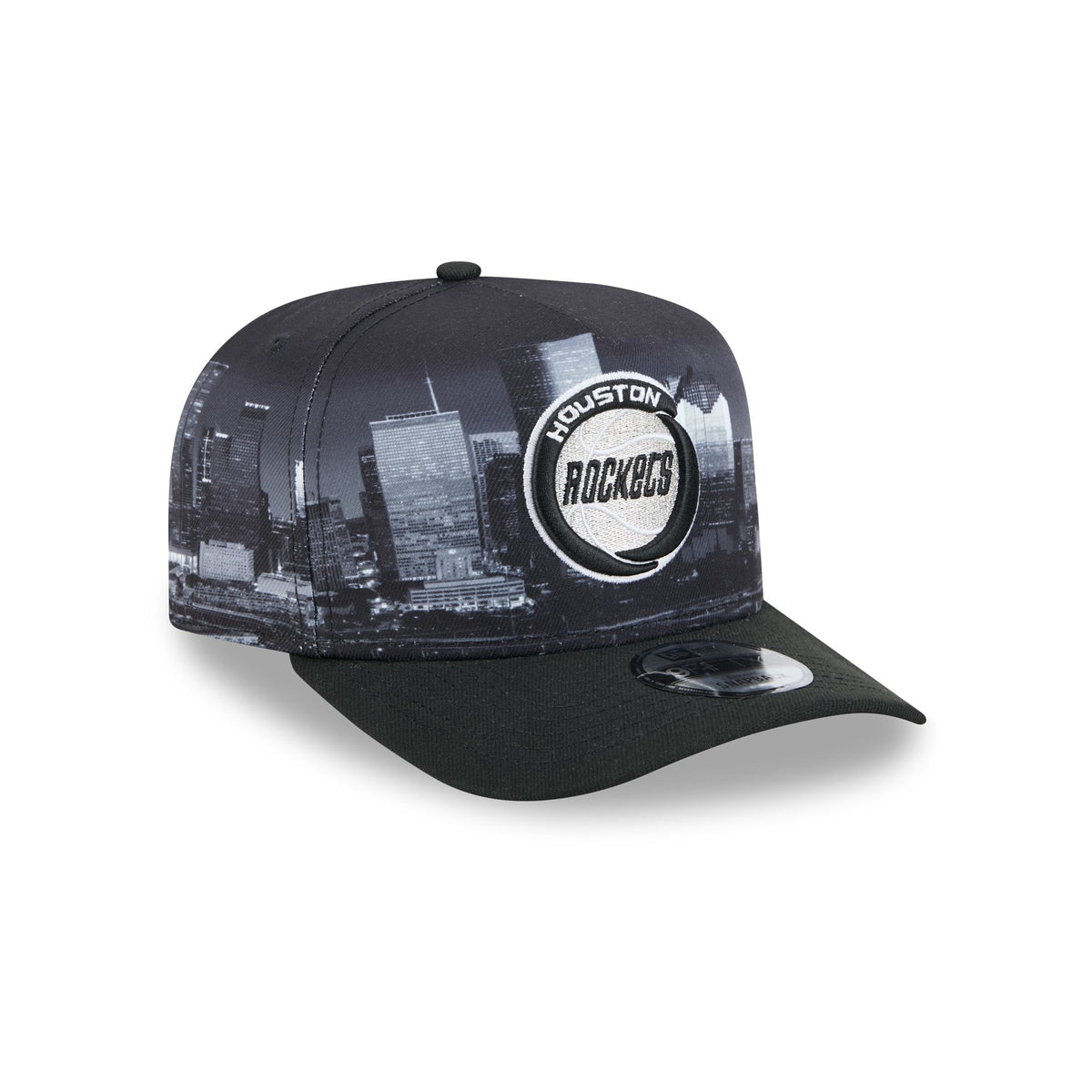 Houston Rockets Hardwood Classics Midnight Cityscape 9FIFTY A-Frame Snapback Hat