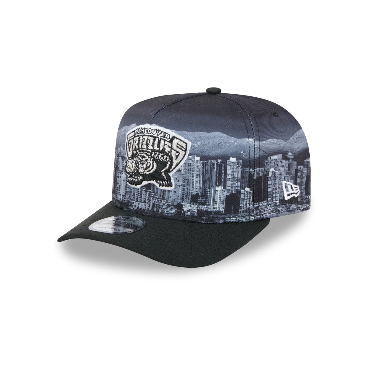 Vancouver Grizzlies Hardwood Classics Midnight Cityscape 9FIFTY A-Frame Snapback Hat
