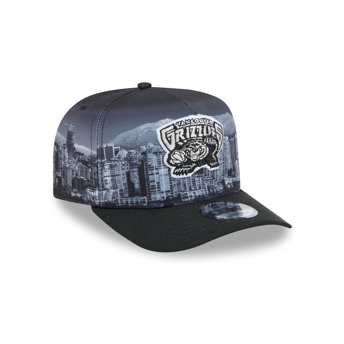 Vancouver Grizzlies Hardwood Classics Midnight Cityscape 9FIFTY A-Frame Snapback Hat