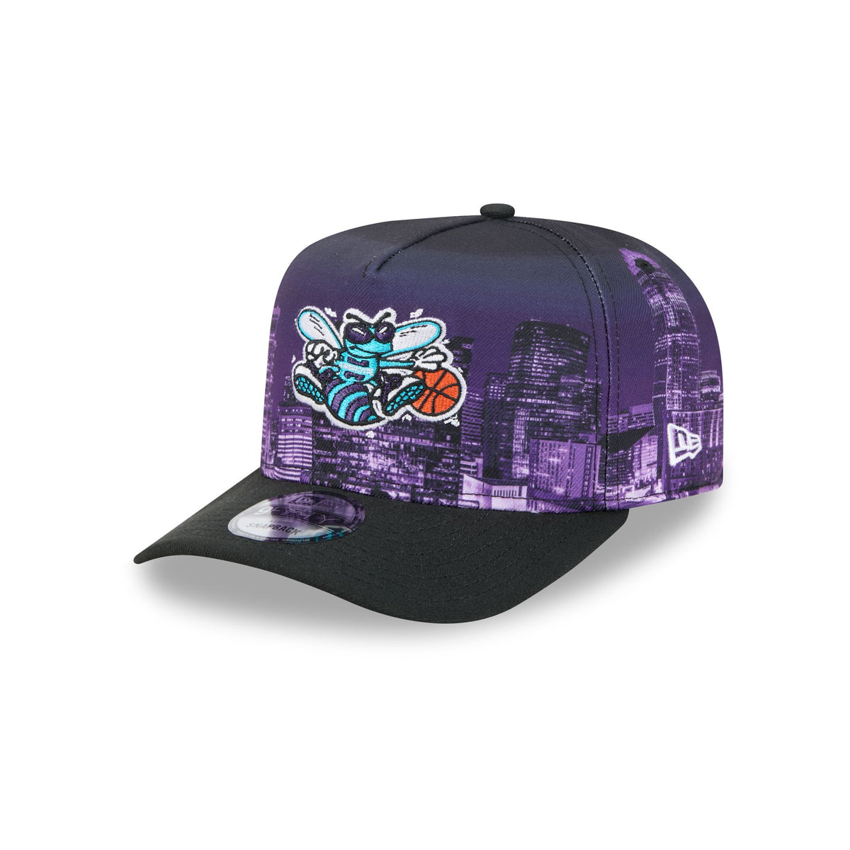 Charlotte Hornets Hardwood Classics Cityscape 9FIFTY A-Frame Snapback Hat
