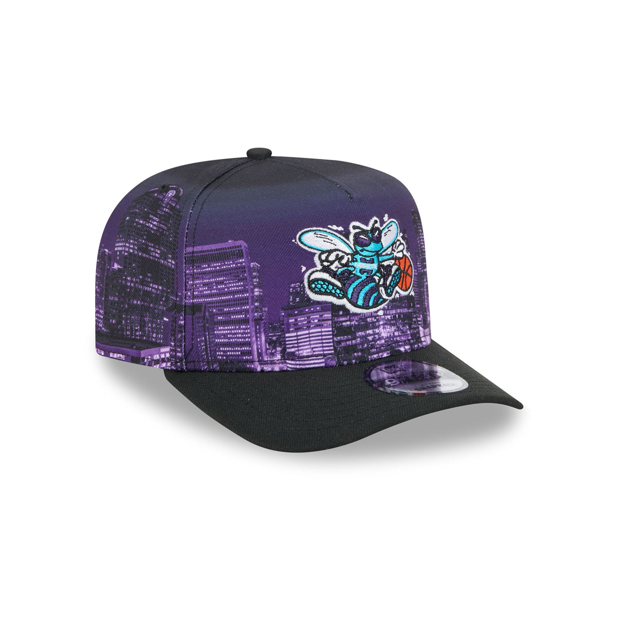 Charlotte Hornets Hardwood Classics Cityscape 9FIFTY A-Frame Snapback Hat