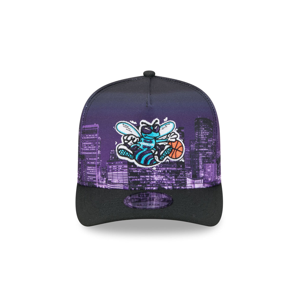Charlotte Hornets Hardwood Classics Cityscape 9FIFTY A-Frame Snapback Hat