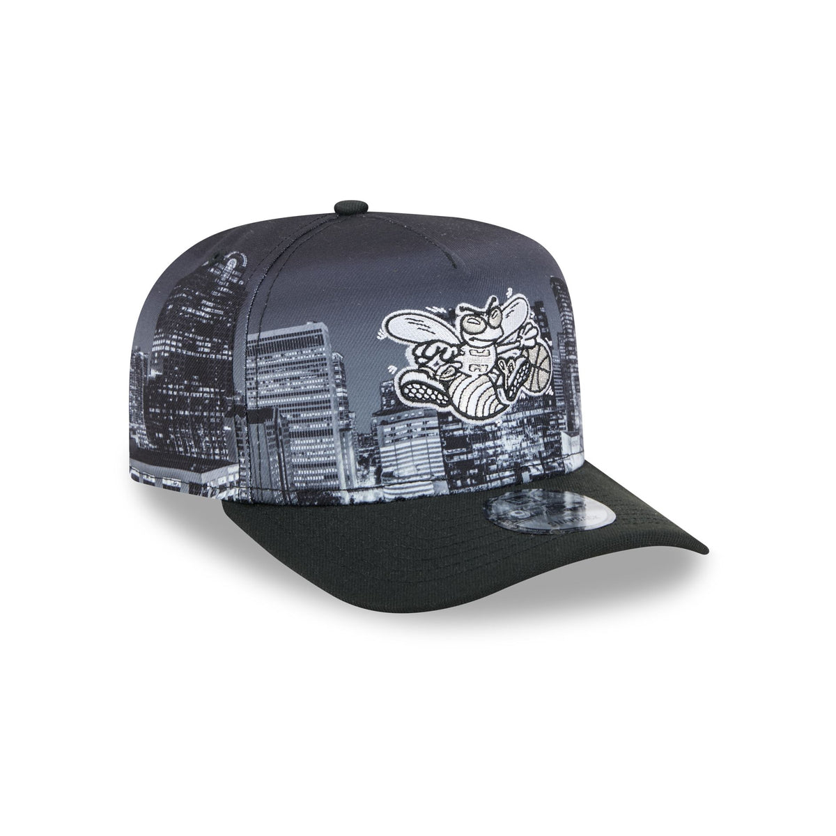 Charlotte Hornets Hardwood Classics Midnight Cityscape 9FIFTY A-Frame Snapback Hat