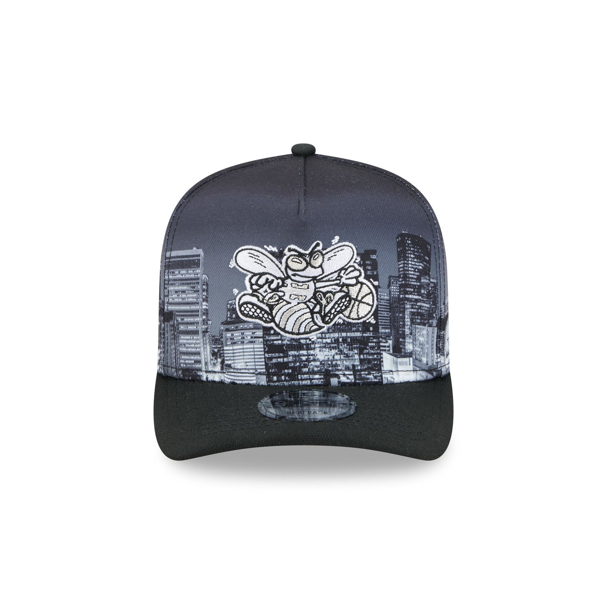 Charlotte Hornets Hardwood Classics Midnight Cityscape 9FIFTY A-Frame Snapback Hat
