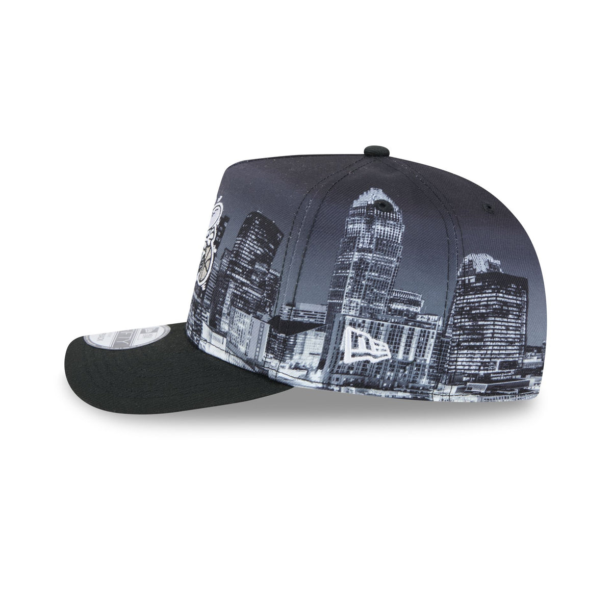 Charlotte Hornets Hardwood Classics Midnight Cityscape 9FIFTY A-Frame Snapback Hat