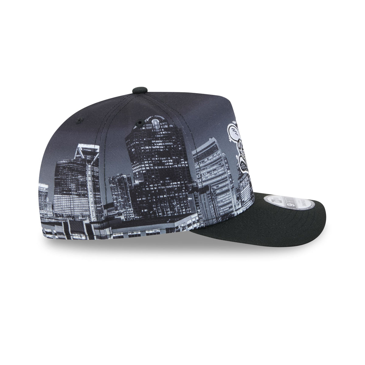 Charlotte Hornets Hardwood Classics Midnight Cityscape 9FIFTY A-Frame Snapback Hat