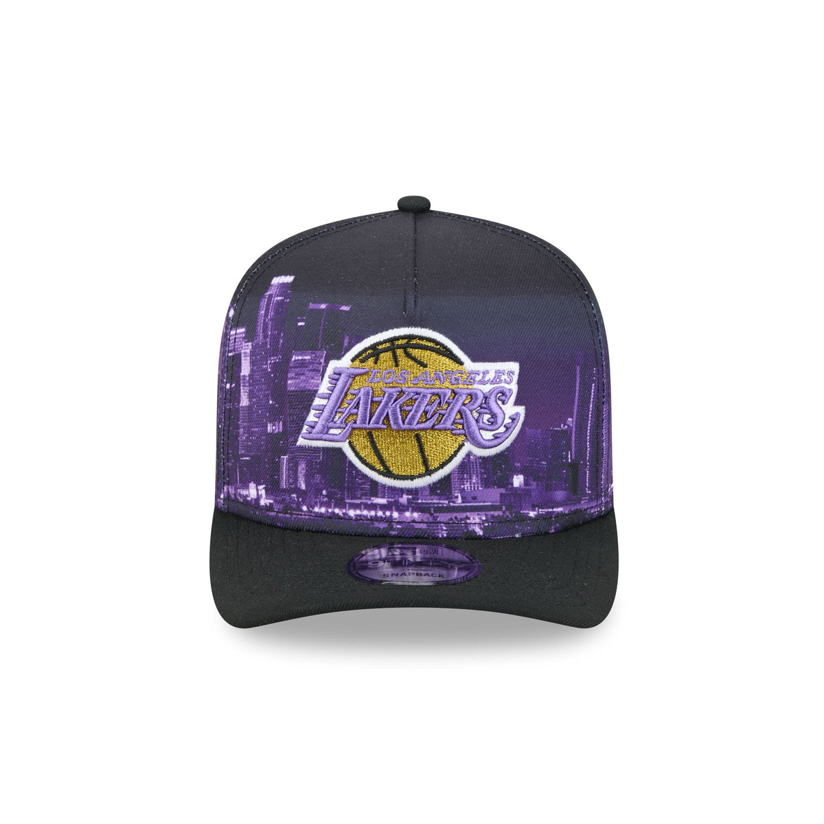 Los Angeles Lakers Hardwood Classics Cityscape 9FIFTY A-Frame Snapback Hat