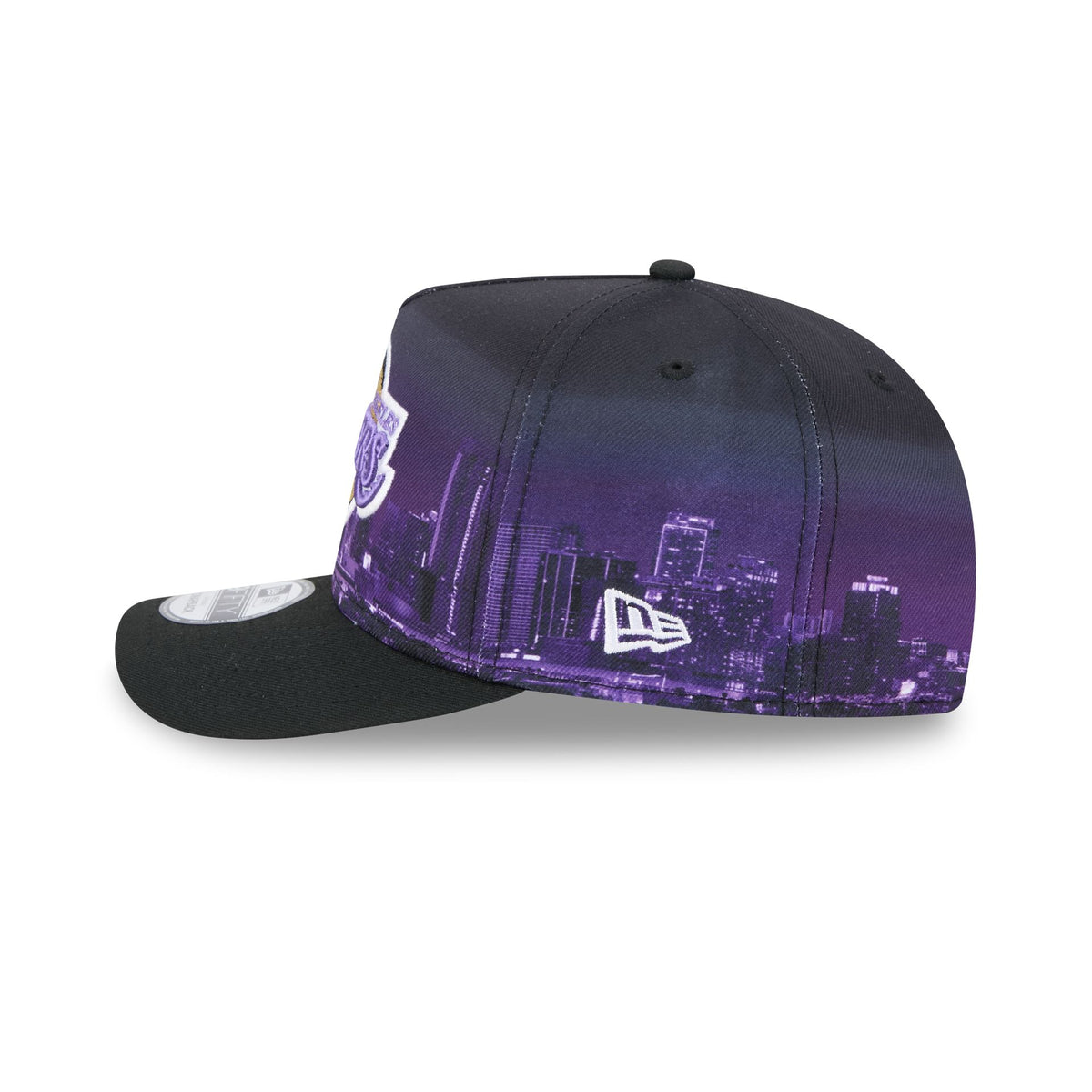 Los Angeles Lakers Hardwood Classics Cityscape 9FIFTY A-Frame Snapback Hat