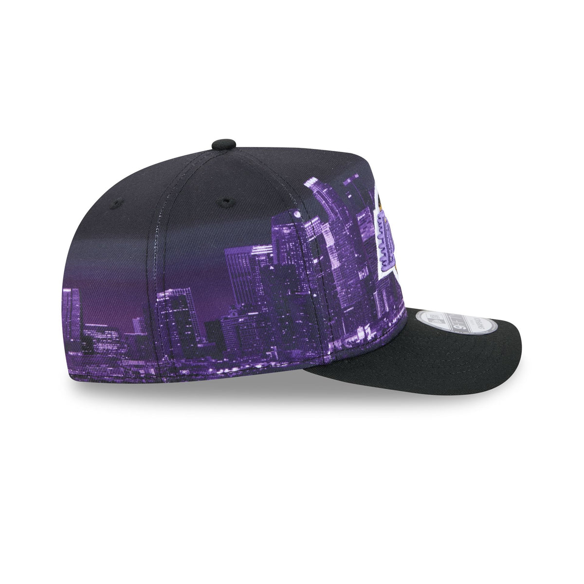Los Angeles Lakers Hardwood Classics Cityscape 9FIFTY A-Frame Snapback Hat