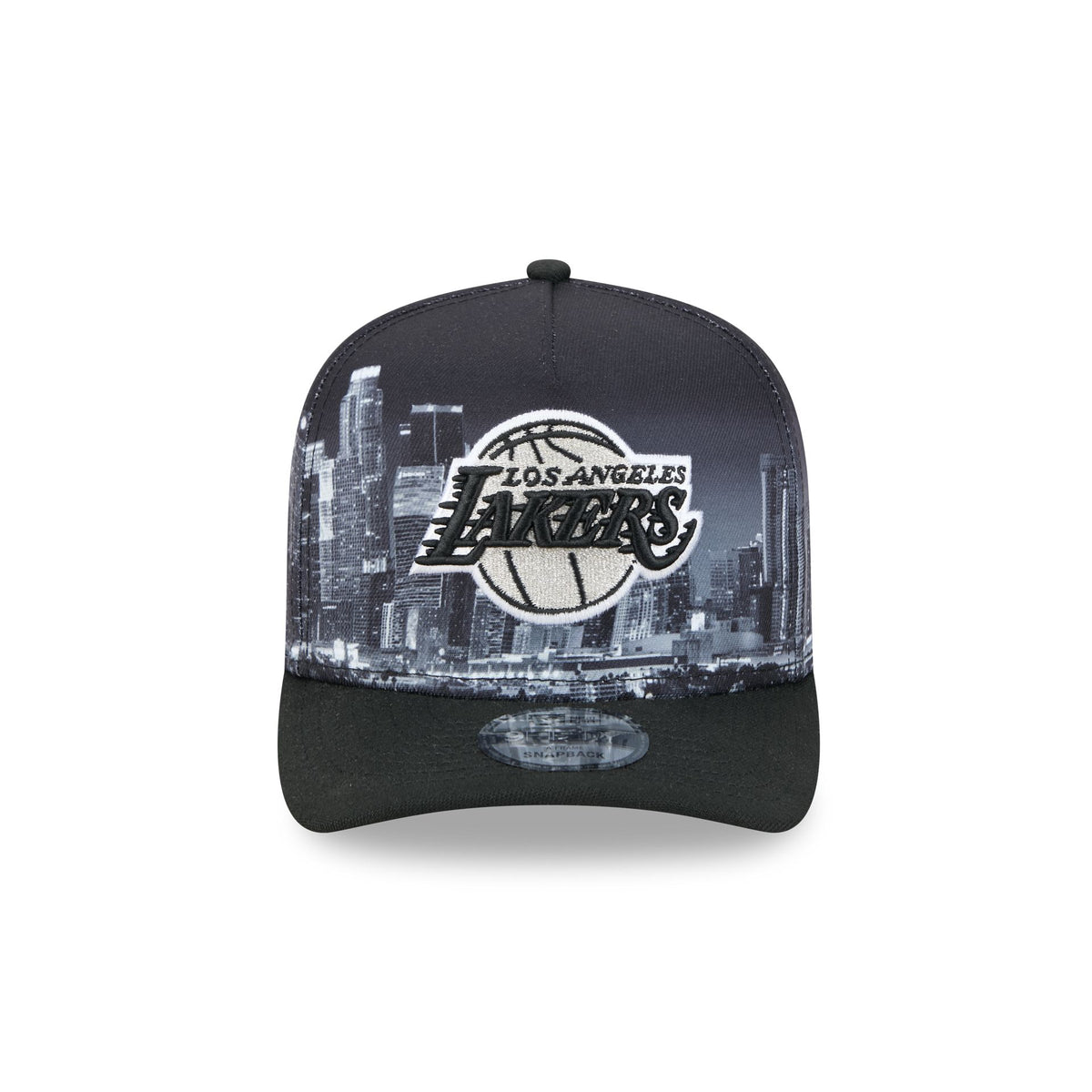 Los Angeles Lakers Hardwood Classics Midnight Cityscape 9FIFTY A-Frame Snapback Hat