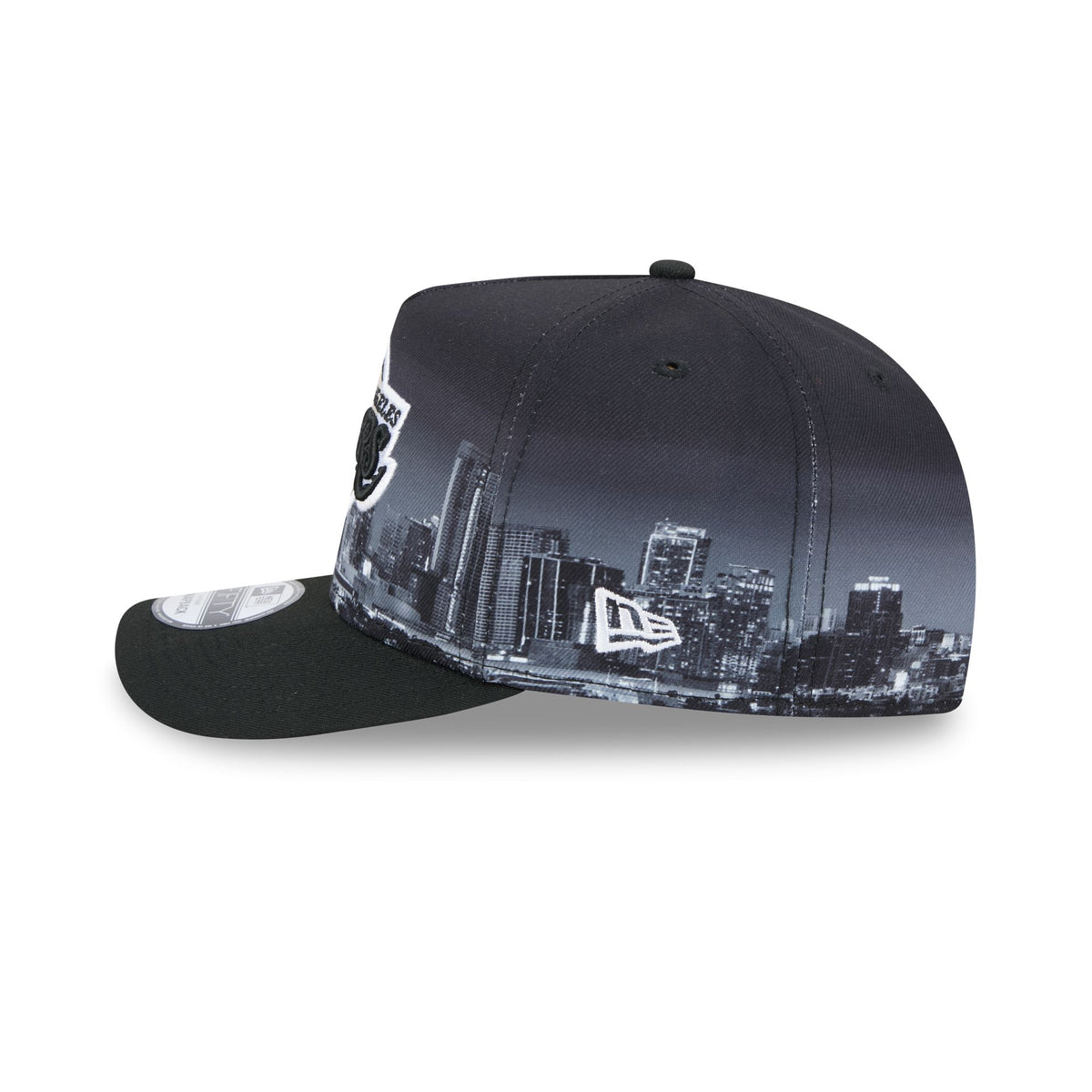 Los Angeles Lakers Hardwood Classics Midnight Cityscape 9FIFTY A-Frame Snapback Hat