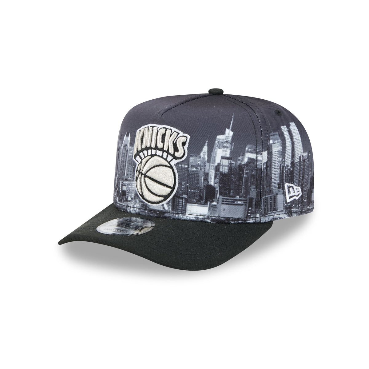 New York Knicks Hardwood Classics Midnight Cityscape 9FIFTY A-Frame Snapback Hat