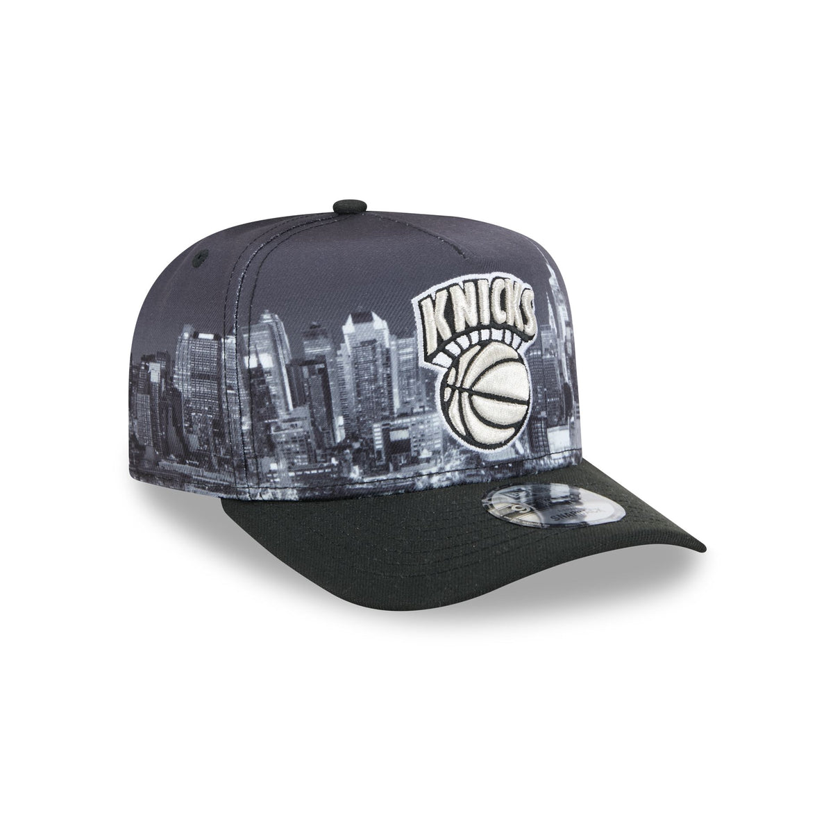 New York Knicks Hardwood Classics Midnight Cityscape 9FIFTY A-Frame Snapback Hat