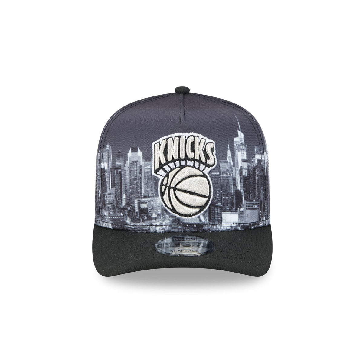 New York Knicks Hardwood Classics Midnight Cityscape 9FIFTY A-Frame Snapback Hat