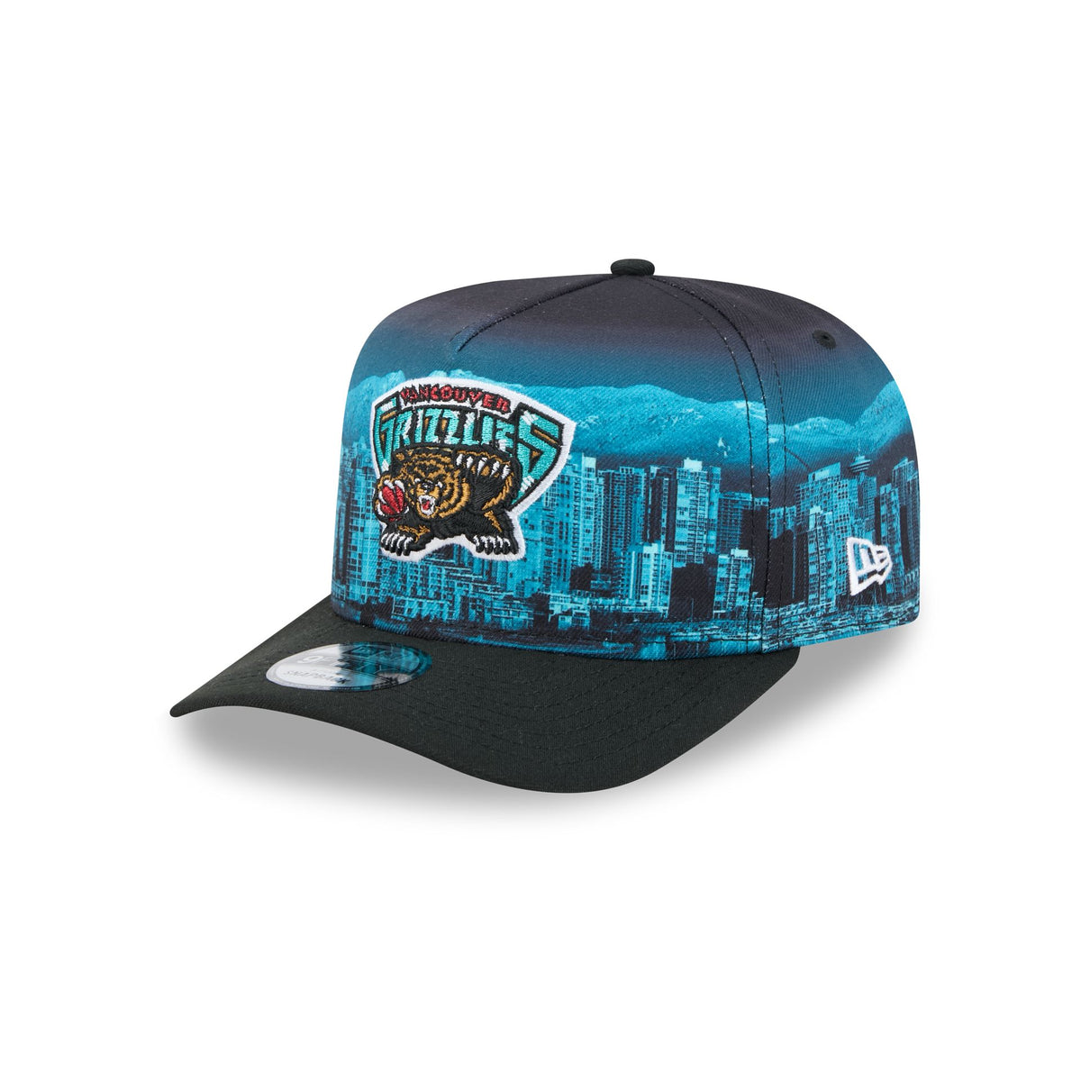Vancouver Grizzlies Hardwood Classics Cityscape 9FIFTY A-Frame Snapback Hat
