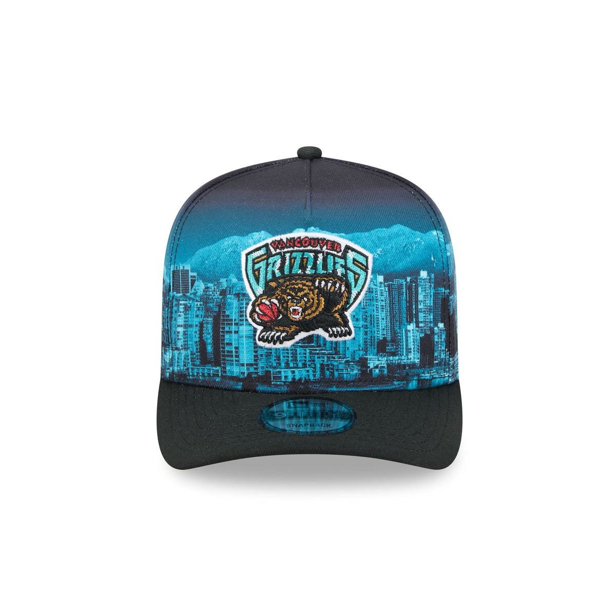 Vancouver Grizzlies Hardwood Classics Cityscape 9FIFTY A-Frame Snapback Hat