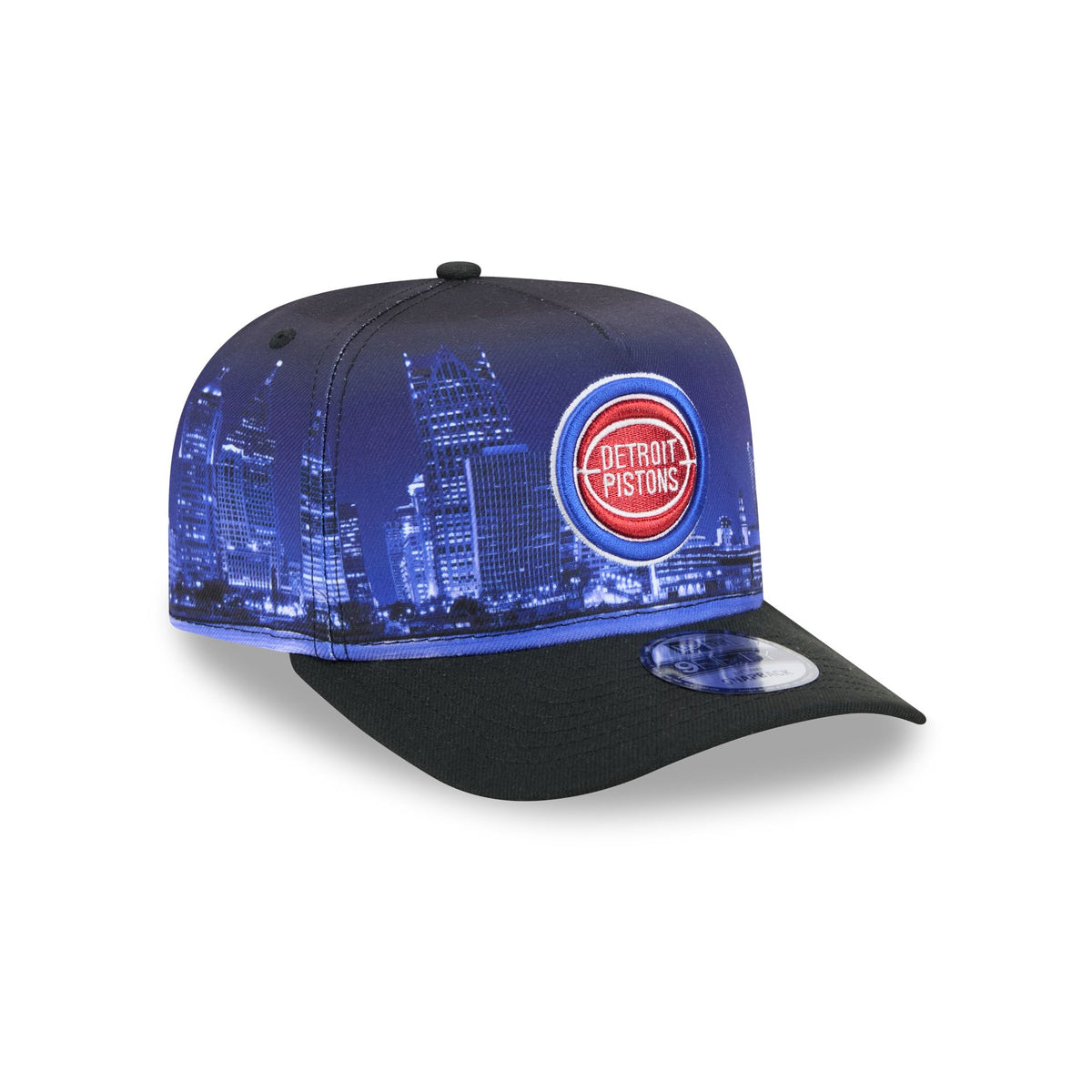 Detroit Pistons Hardwood Classics Cityscape 9FIFTY A-Frame Snapback Hat