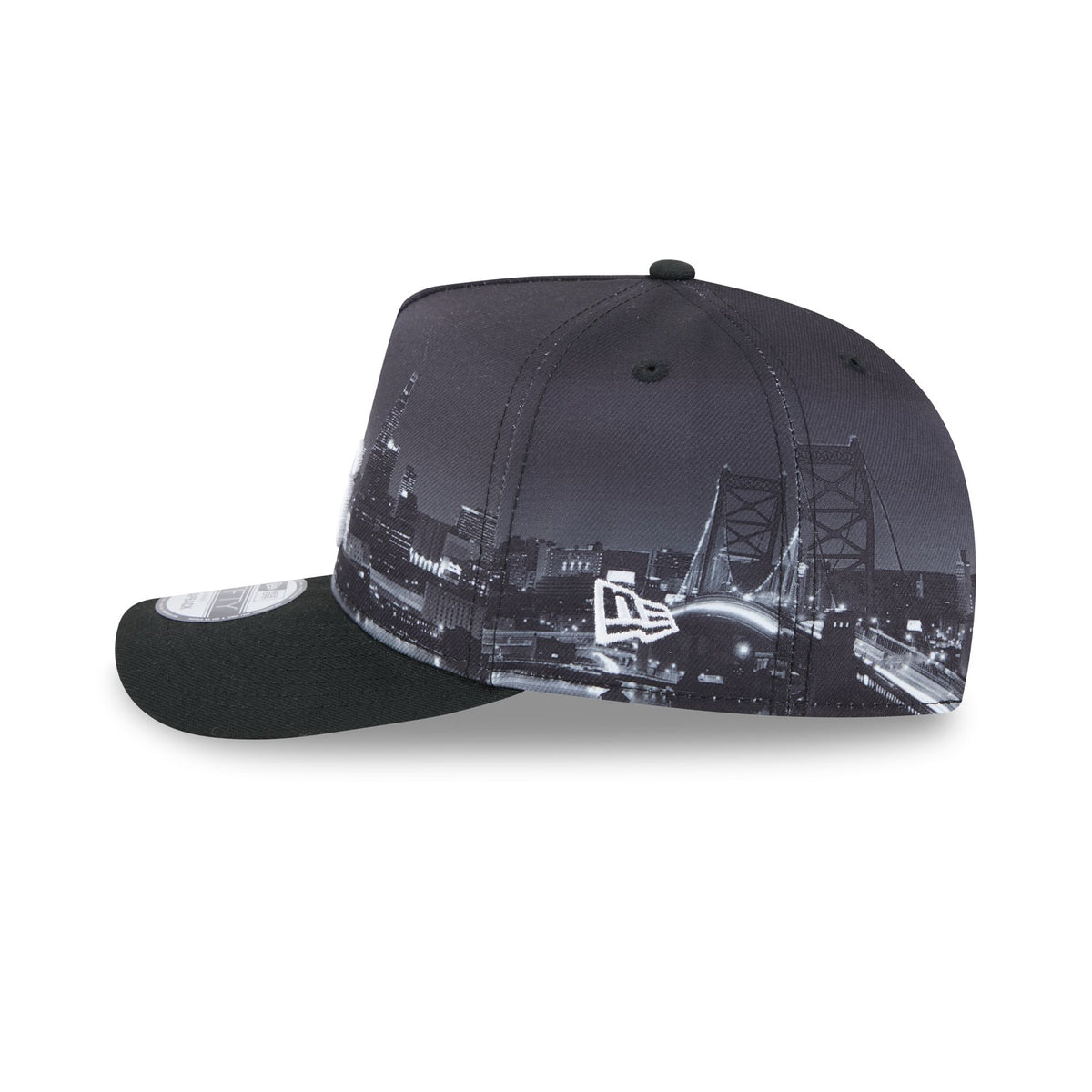 Philadelphia 76ers Hardwood Classics Midnight Cityscape 9FIFTY A-Frame Snapback Hat