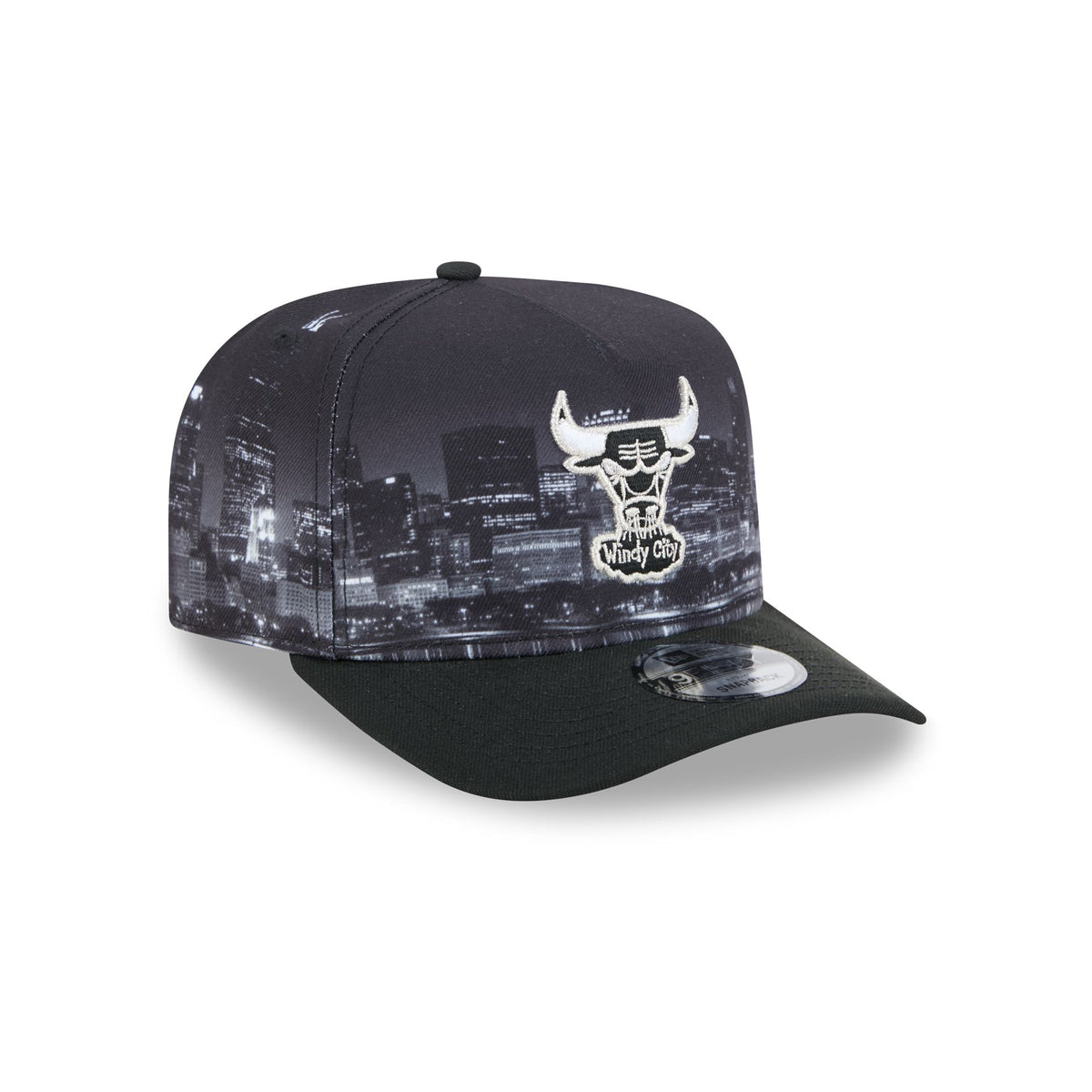 Chicago Bulls Hardwood Classics Midnight Cityscape 9FIFTY A-Frame Snapback Hat