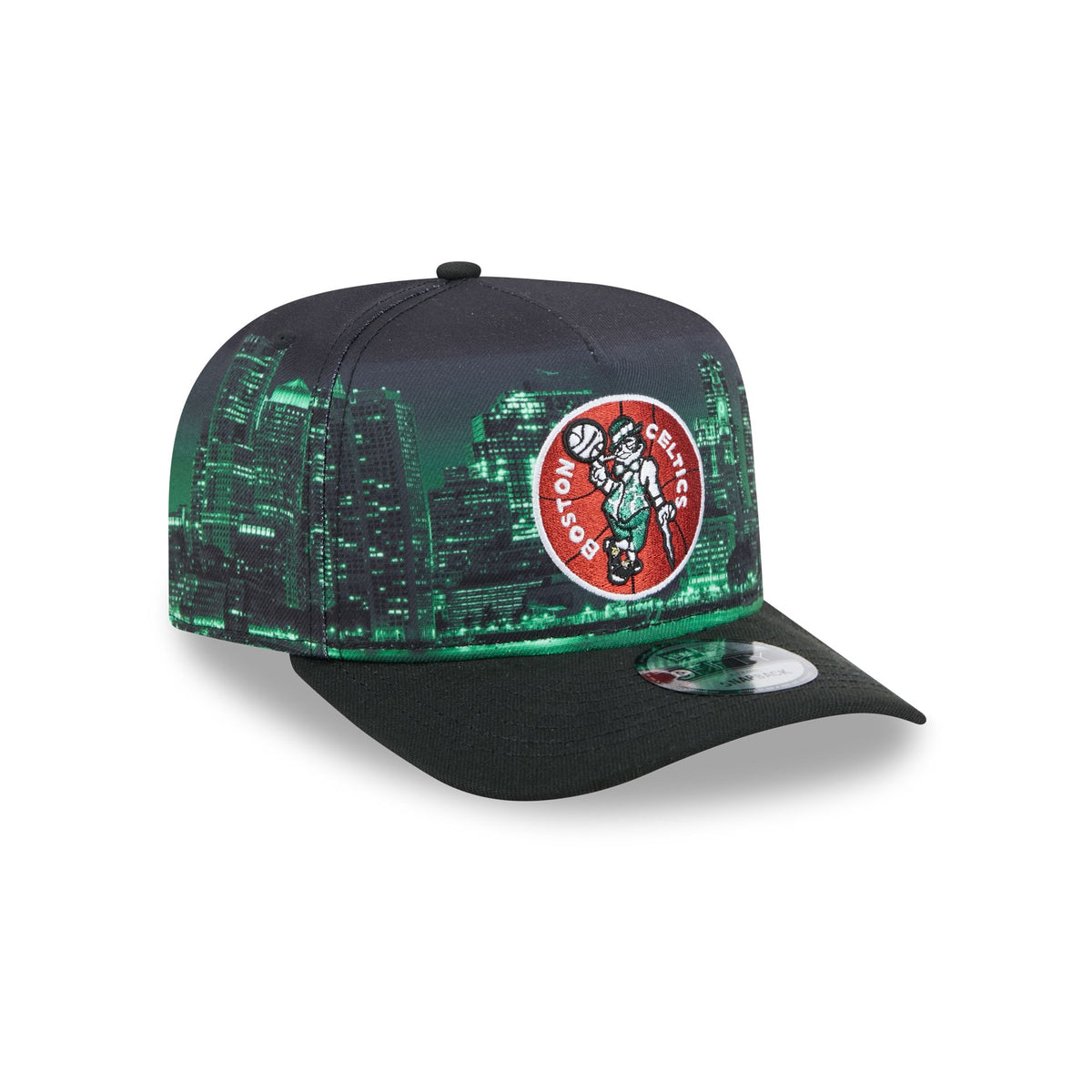 Boston Celtics Hardwood Classics Cityscape 9FIFTY A-Frame Snapback Hat