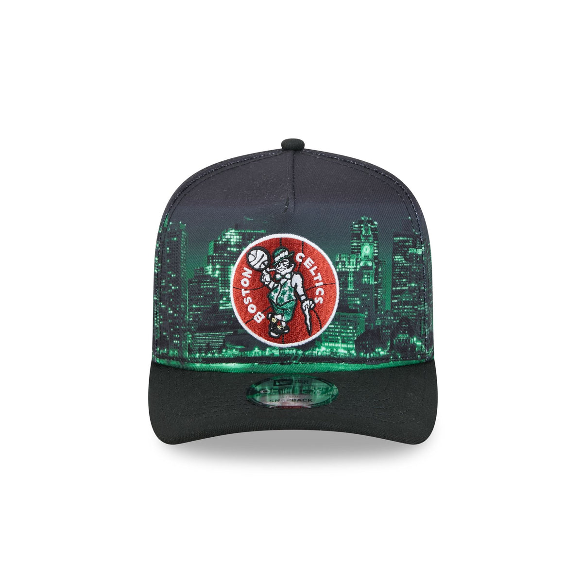 Boston Celtics Hardwood Classics Cityscape 9FIFTY A-Frame Snapback Hat